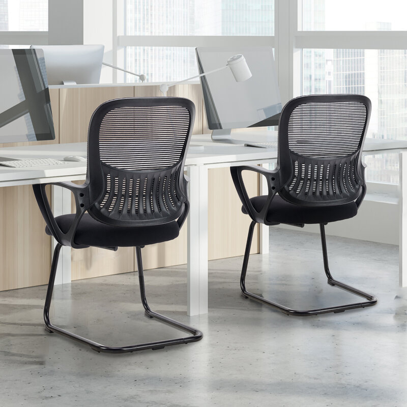 Регулируемое эргономичное офисное кресло со средней спинкой и превосходной поддержкой поясницы, черное, большого размера, двухлетняя гарантия и удобный дизайн