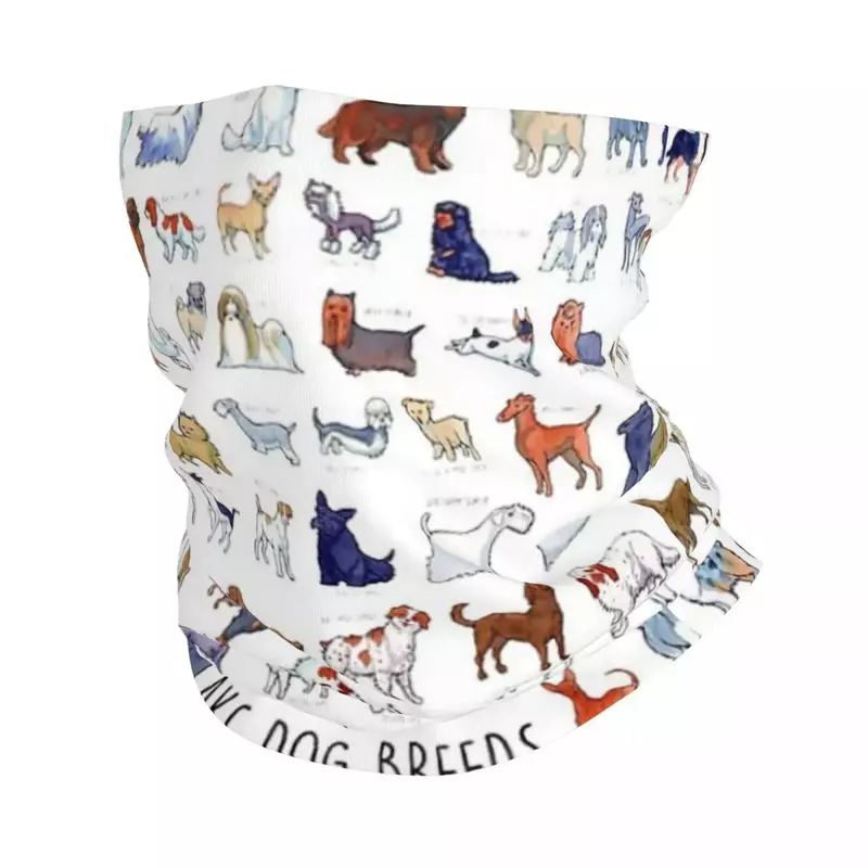 Cada bandana da raça do cão AKC para homens e mulheres, capa do pescoço, máscara impressa, lenço, multifunções, equitação, respirável, adulto