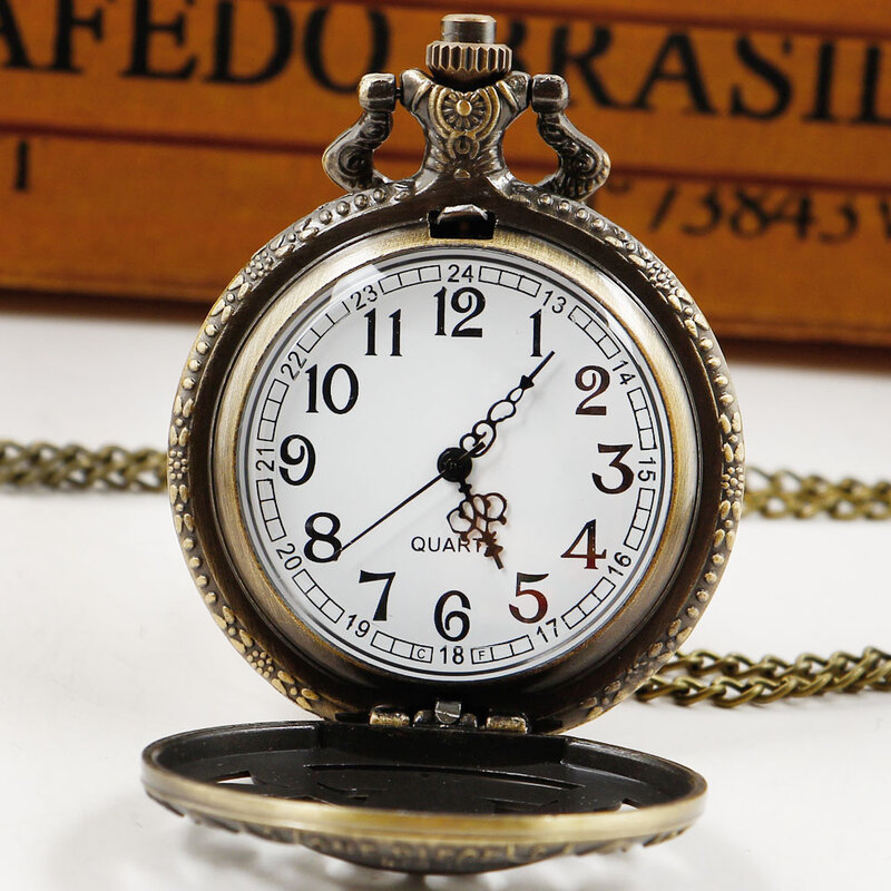 อะนิเมะญี่ปุ่นนาฬิกาควอตซ์ Fob จี้ Steampunk Vintage สร้อยคอนาฬิกานาฬิกาของขวัญนักเรียน