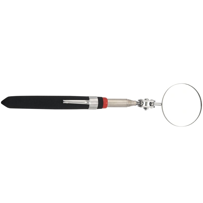 Promotion! 4-Pack Round 2-Inch Telescoping Inspection Mirror,Extends Up To 24.5 Inches,Black