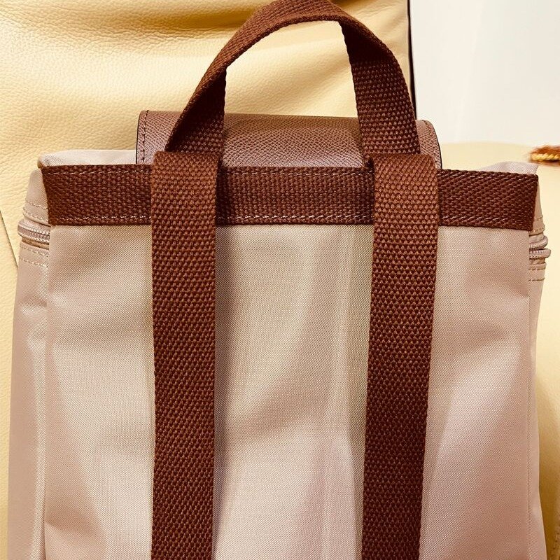 Modne nylonowe wodoodporne plecaki o dużej pojemności Unisex światło zewnętrzne dwufunkcyjne kontrastowe kolory plecak damskie torby