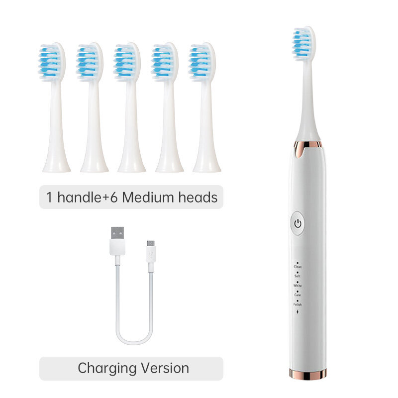 Tongwode spazzolini da denti elettrici per la pulizia orale spazzolino elettrico ad ultrasuoni automatico ricaricabile senza fili intelligente di lunga durata