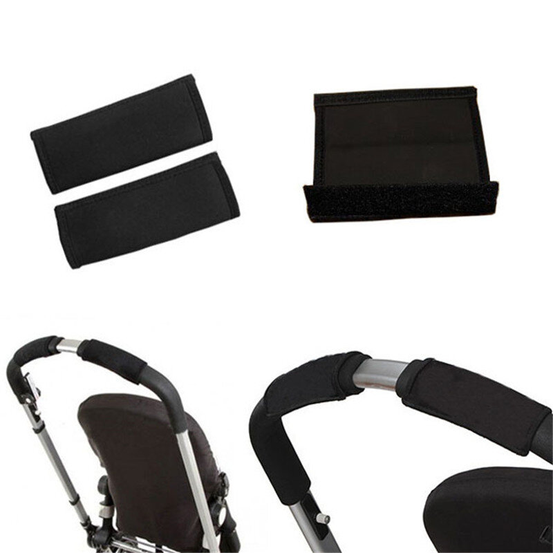 Accesorios para cochecito de bebé, funda protectora para reposabrazos, cinta con asa delantera, barra de parachoques, 2 unidades por juego