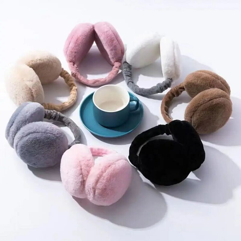 New Winter Earmuffs Thick Solid Color Lightweight Portable Cold-proof Keep Warm Unisex Anti-slip Cycling Ear Covers For Outdoor