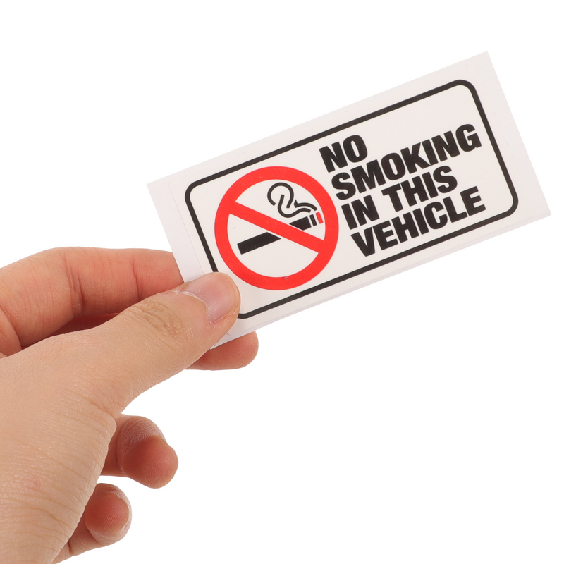 ملصقات بدون تدخين ، ملصقات شعارات ، طبق نحاسي ، شارات تحذيرية للسيارة ، 6 *