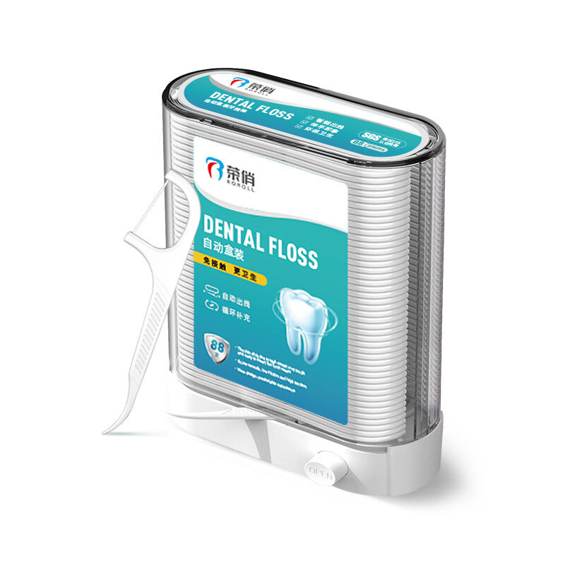 Zahnseide Pick Spender Pop-up Automatik halter mit 88 Zählern Zahnseide Sticks tragbare Aufbewahrung sbox Zahnstocher Mundpflege