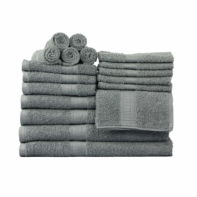 Набор базовых однотонных банных полотенец из 18 предметов, школьные серые полотенца, полотенце для рук в ванную комнату