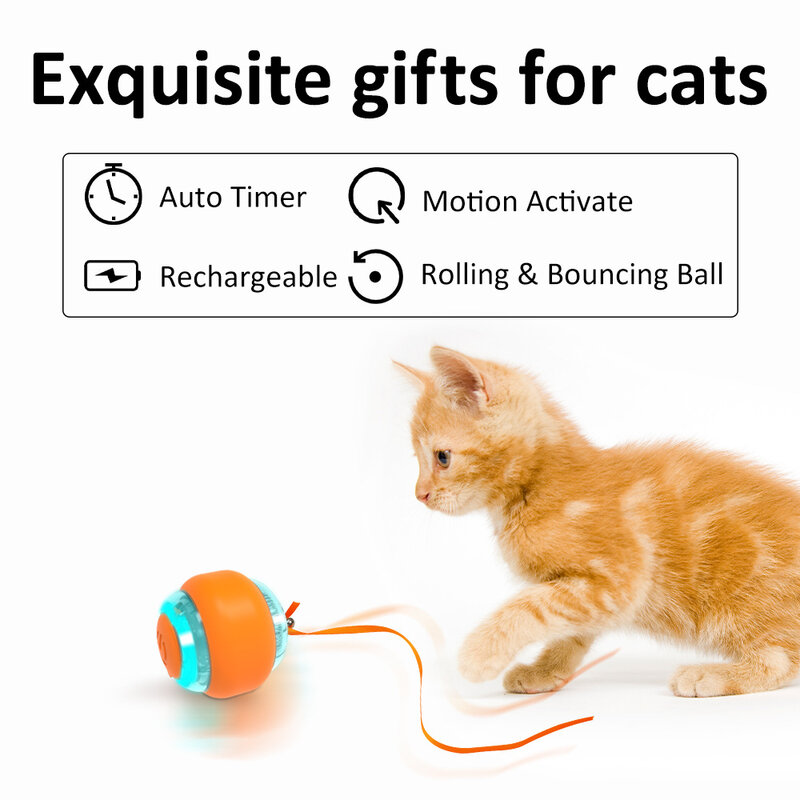 Nuova palla giocattolo per gatti elettrica palla giocattolo interattiva per gatti