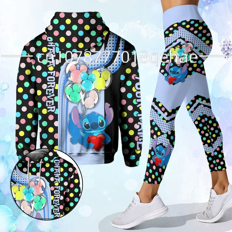 2024 New 3D Women's Set Sports Hooded Yoga Pants Sports Disney Fashion Sportswear Essential Hoodie Woman clothing y2k bts