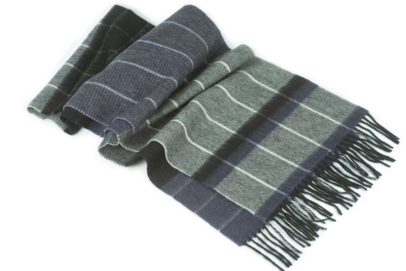 Sciarpa di lana di agnello Cashmere Solid Plaid Tartan Stripe sciarpe lunghe con nappe scialle di Pashmina avvolge Foulard per uomo e donna