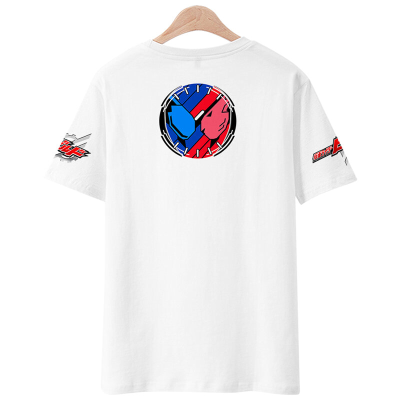 마스크 나이트 빌드 애니메이션 주변 옷, 창작 라이딩 통성 전투 토끼 반팔 티셔츠, 루즈한 소매 셔츠