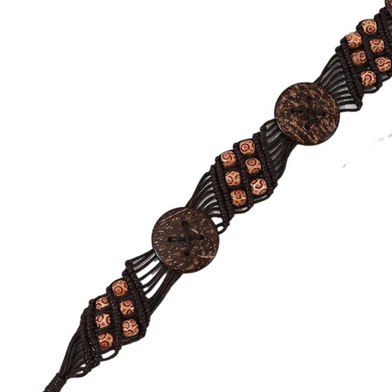 Вязаный крючком пояс ручной работы Винтажный веревочный пояс в богемном стиле для женщин