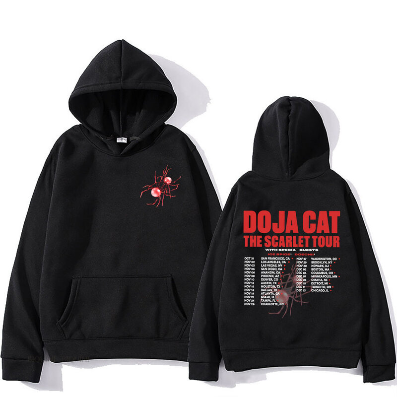 Doja Cat The Scarlet Tour-Sudaderas con capucha de manga larga para hombre y mujer, jerséis informales de lana cómodos, Primavera