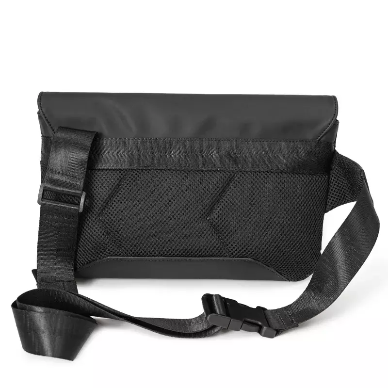 Bolsa crossbody de couro único para homens, bolsa mensageiro vintage, bolsas masculinas, bolsa de ombro preta, moda