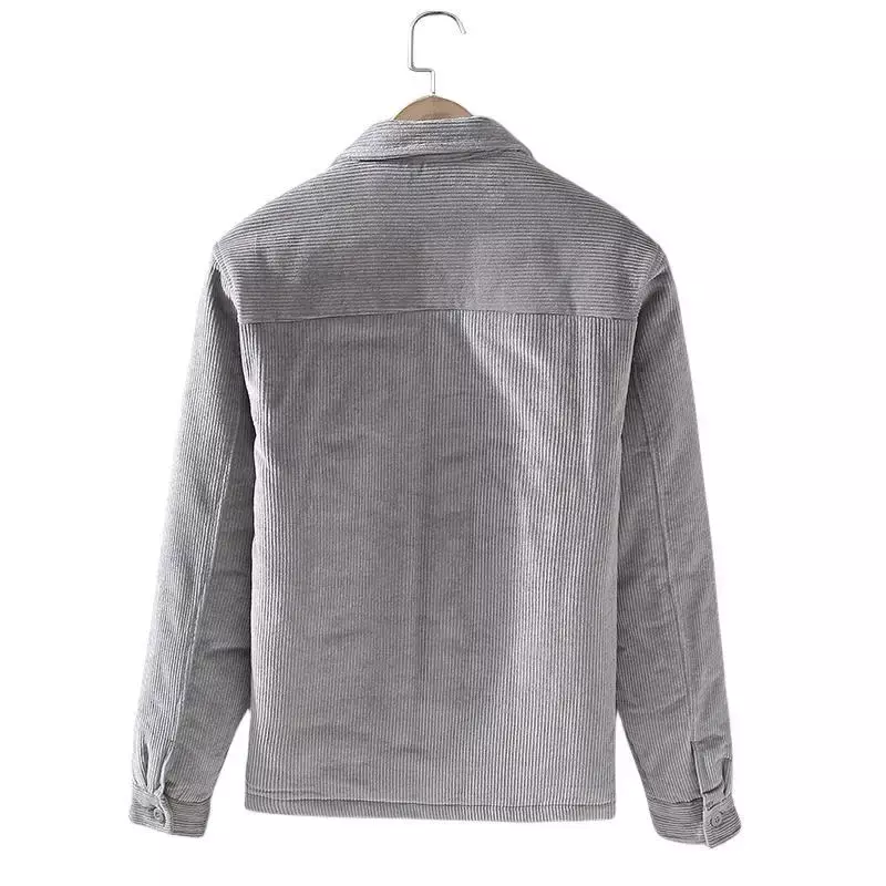 Куртка мужская Вельветовая на пуговицах, с карманами, 100% хлопок