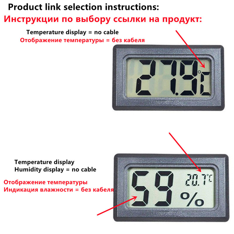 Mini Digital LCD Dalam Ruangan Sensor Suhu Nyaman Meteran Kelembaban Termometer Pengukur Higrometer