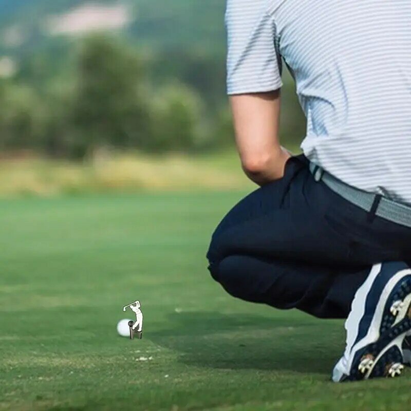 Narzędzie do naprawy ubytków w darni golfowy przypinka do czapki golfowej Marker do piłka golfowa narzędzie do naprawy znaczników metalowe zielone narzędzie przenośne do golfa