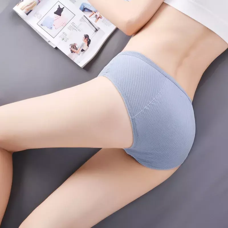 Bragas menstruales de algodón a prueba de fugas para mujer, bragas Sexys transpirables, pantalones fisiológicos, M-XL íntimos para mujer