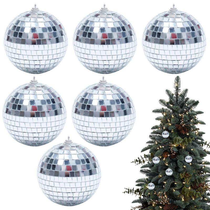 Mini Disco Ball KTV Bar Reflective Glass Ball Stage Rotating Silver Mirror Disco Balls Hanging Ornament Wedding Party Home Decor