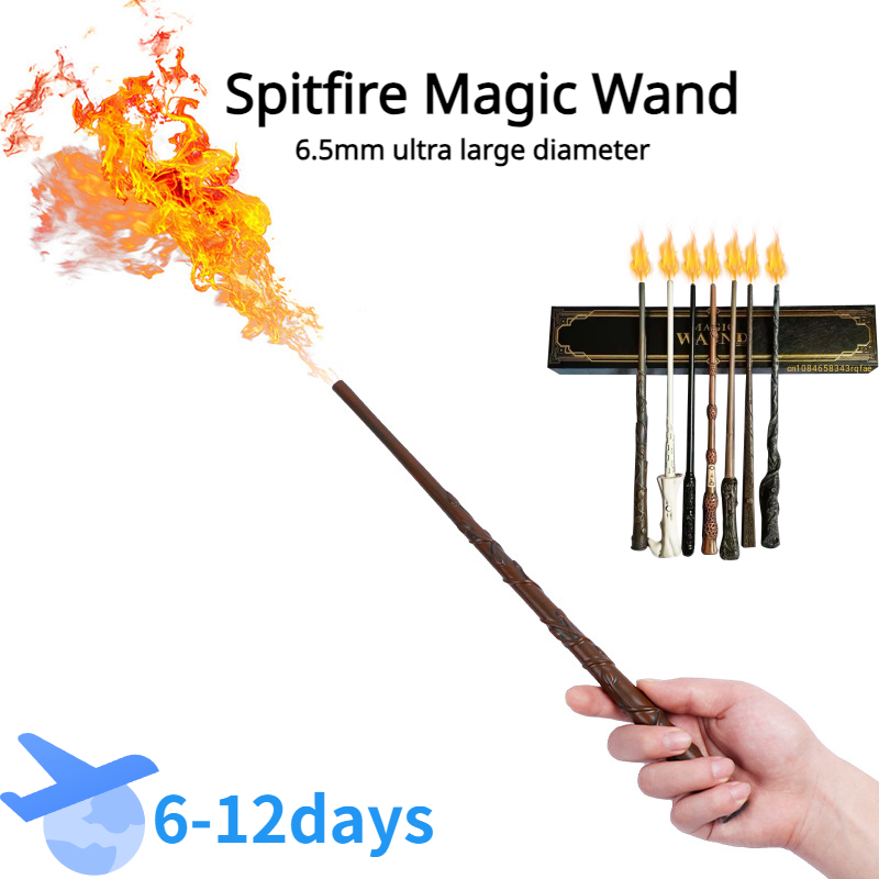 Tongkat sihir penyihir, tongkat pernapasan api, alat peraga menembak bola api, tongkat mainan elektronik, hadiah Dekor rumah