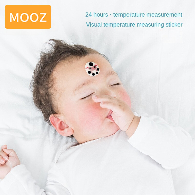 MOOZ accessori per la cura del bambino termometro digitale termometro per febbre adesivo frontale strumenti per la cura del bambino termometro per bambini