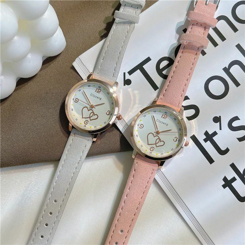 일본 여아용 시계, 귀여운 핑크/그레이 쿼츠, 디지털 다이얼, 아동용 시계, 초등학교 여학생 캐주얼 시계
