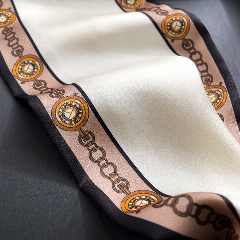 Демисезонный декоративный шейный платок для рубашки с шариком Rhinstones на магнитной застежке женский шарф из искусственного шелка с принтом