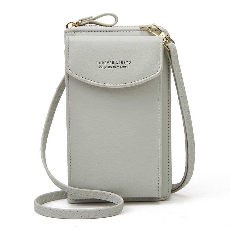 Ladies Mobile Phone Bag Mini Women Shoulder Crossbody Coin Purse Retro Card Holder Sleeve Zipper Handbag Cell Phone Flap Pocket