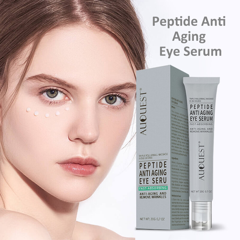 Peptide Eye Cream Dark Circles Remover Eye Bags Hyaluronic Acid Firmness Moisturizing Reduces Fine Line Anti Wrinkle Skin Care