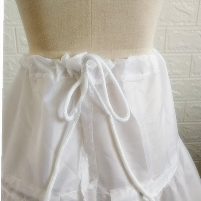 Белая Нижняя юбка, детское платье с цветочным рисунком, бальное платье для выпускного вечера, пышная юбка, юбка, 2 обруча