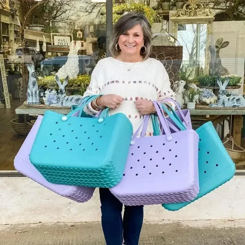 EVA Beach Tote Bag borsa impermeabile di grande capacità borse a tracolla alla moda da donna Shopping Bogg Bag Travel Picnic Storage Basket