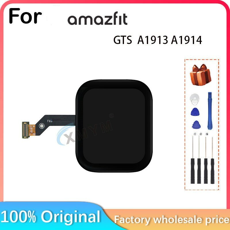 ใหม่สำหรับ amazfit GTS หน้าจอสัมผัส A1913 A1914จอ OLED แบบดั้งเดิมสำหรับ amazfit GTS สมาร์ทวอท์ช AMOLED ขนาด1.65นิ้ว