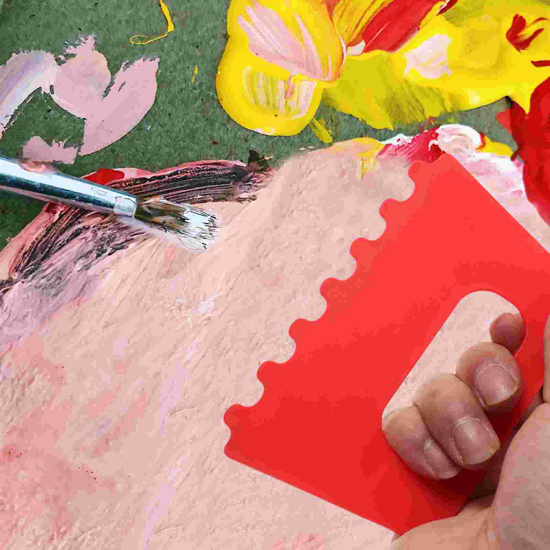 Pinceles de raspado de pintura para niños, cepillos de pintura DIY, raspadores de línea