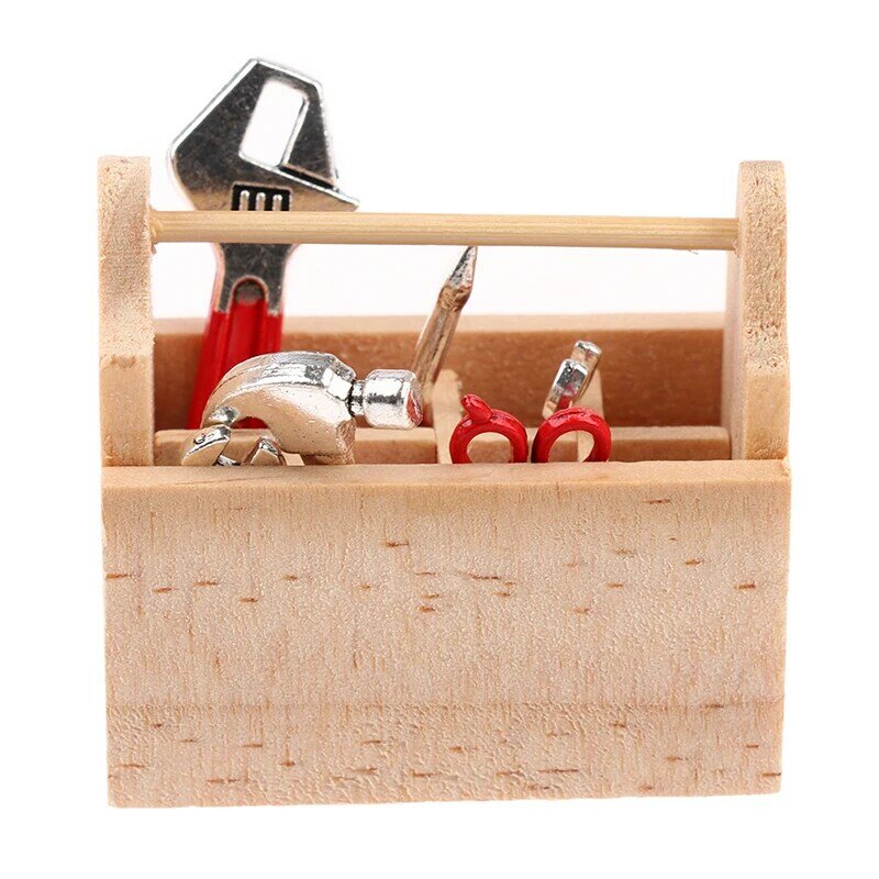 1 Set 1/12 Mini kit di riparazione per case delle bambole accessori martello chiave mobili giocattoli per casa delle bambole
