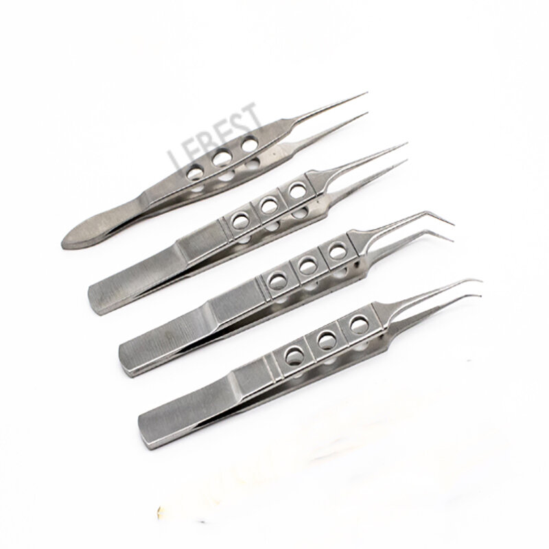 Stainless Steel Tweezers Platforms Ophthalmic FUE Hair Planting Micros Forceps