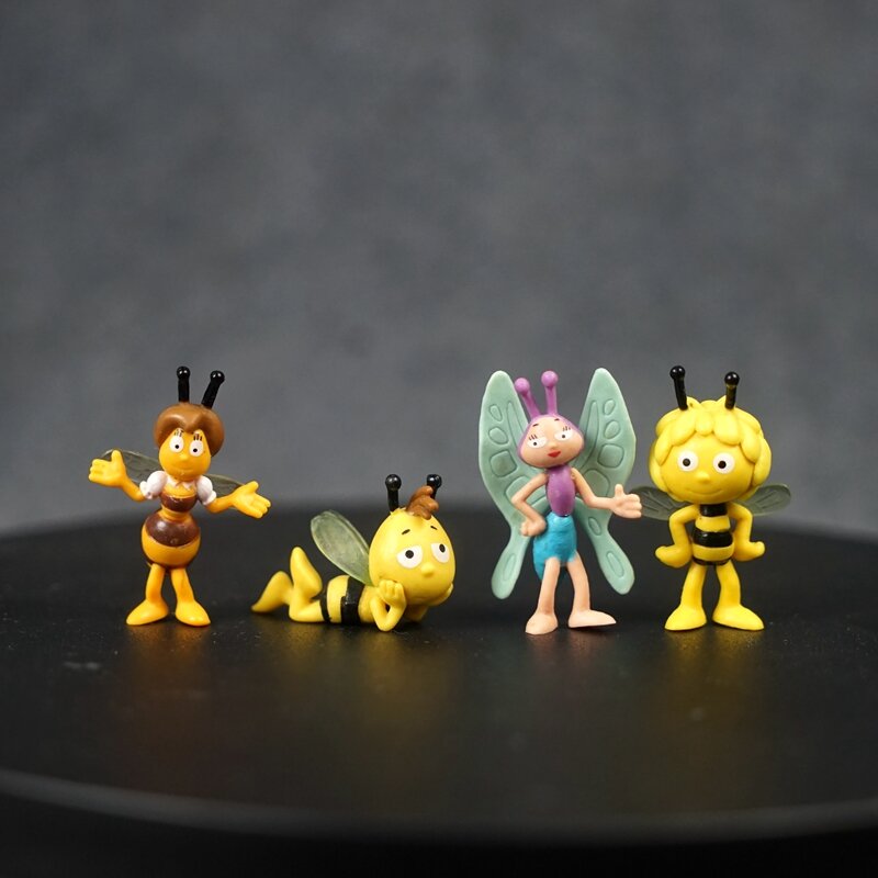 Figuras de Anime de la abeja, modelo de dibujos animados, Mini muñeca, adornos, juguetes coleccionables, regalos para niños