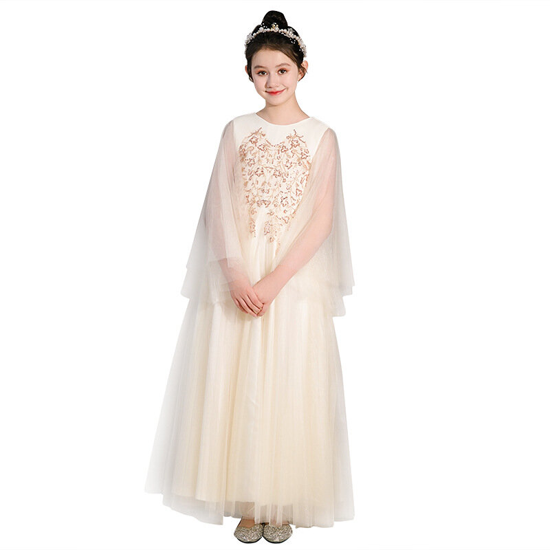 Kinder Guzheng Performance Kleid Mädchen Bühne Klavier Performance Kleid kleines Mädchen Prinzessin Stil Host Kleid neuen Stil