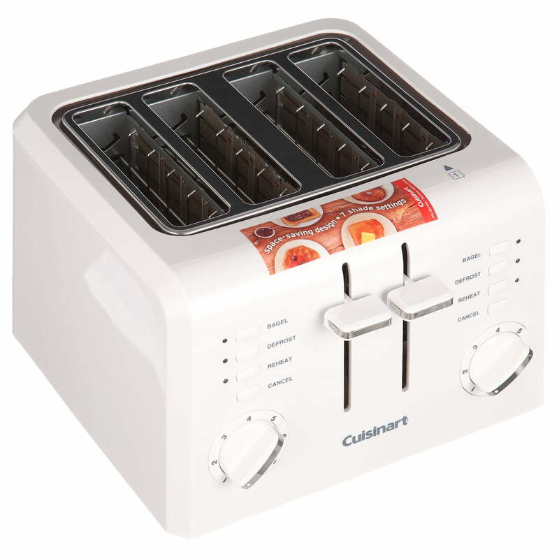 Cuisinart Toasters tostapane compatto in plastica a 4 fette nuovo tostapane