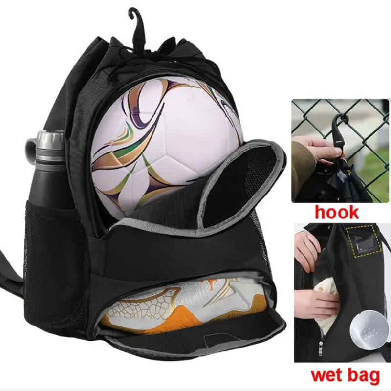 Football Backpack with Ball Rack Waterproof Sports bags Multifunction Outdoor Sports Game Training  basketball Football Bag