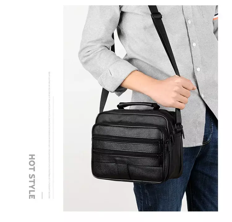 2023 torba męska torebki z prawdziwej skóry biznesowe torby na ramię męskie torby kurierskie małe torby typu Crossbody do męskich torebek mody męskiej