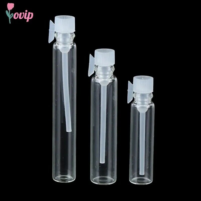 1/2/3 ml Mini Glass Perfume Small Sample Vials Perfume Bottle Fragrance Bottle Laboratory Liquid Test Tube Trial Bottle