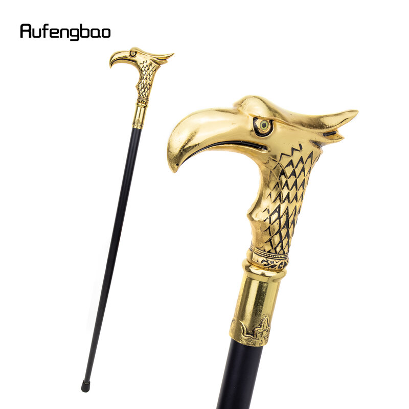 Golden Eagle Single Joint Fashion Walking Stick decorativo Vampire Cospaly Party Walking Cane Halloween Crosier 93cm