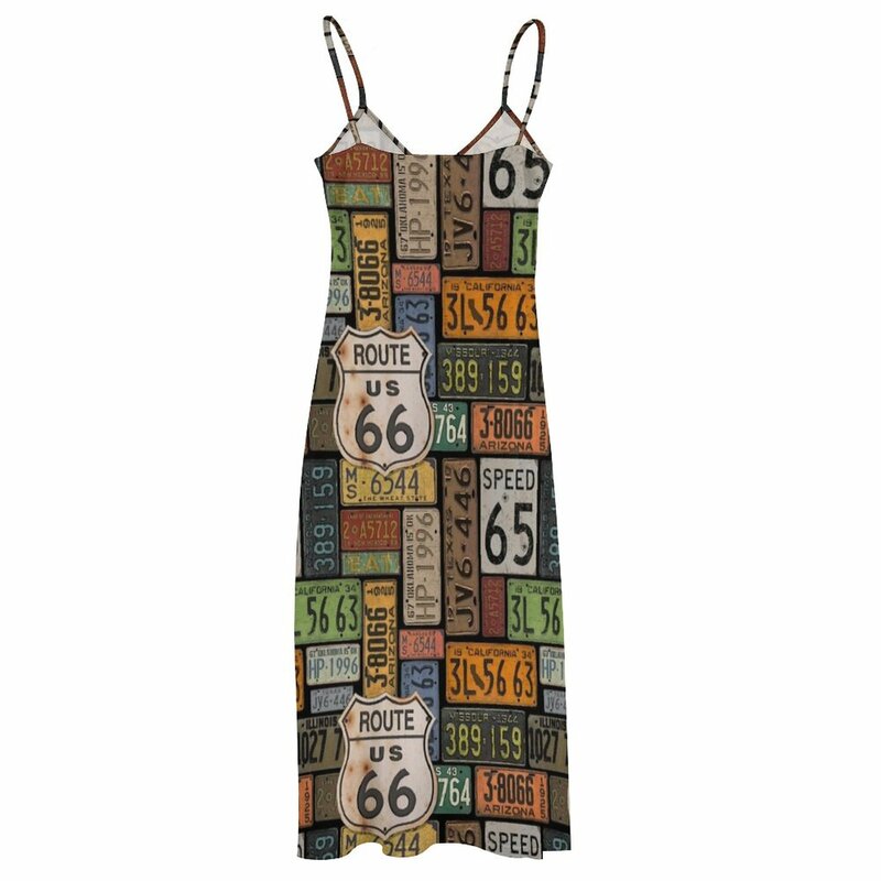 Route 66-JP3937 민소매 드레스, 우아한 루즈 드레스, 여성 의류