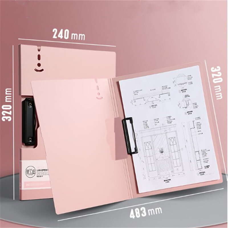 A4 File Folder Clipboard File Cover Writing Pad Memo Clip Board Clips Paper Storage Organizer School Supplies Office Stationary