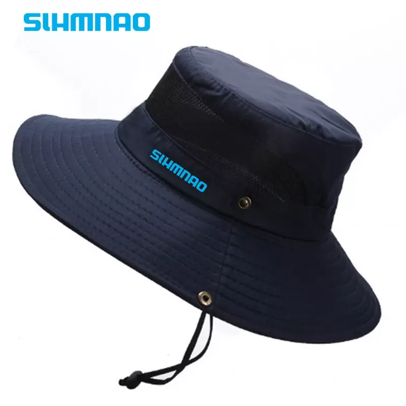 Fisherman Fishing Hat Summer Mesh Breathable Men's and Women's Big Eaves Sunshade Sunscreen Mountaineering Cowboy Hat 2024