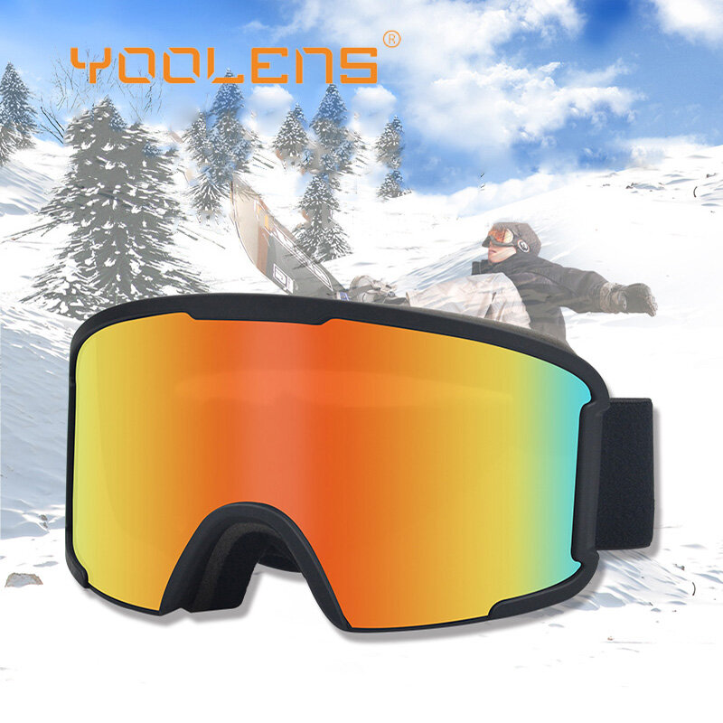YOOLENS NEUE Doppel Schichten Anti-Fog Ski Brille Schnee Snowboard Brille Schneemobil Brillen Männer Frauen Outdoor Sport Ski Googles