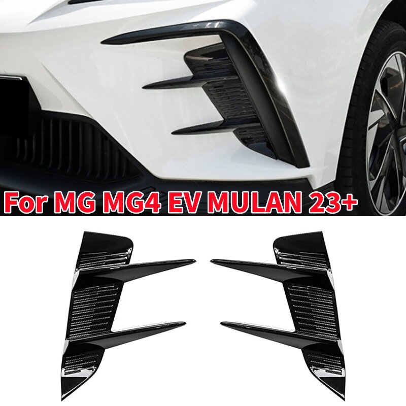 Alerón de parachoques delantero de coche, cubierta embellecedora decorativa para MG MG4 EV MULAN 23 +, 2 piezas