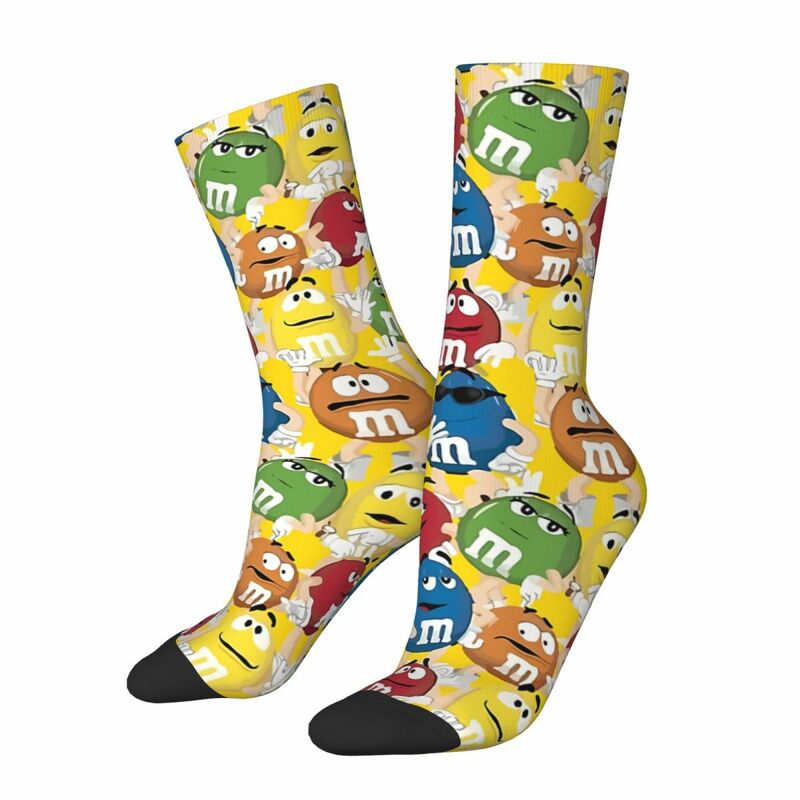 Забавные мужские носки M Chocolate коллекция конфетных персонажей винтажные Харадзюку хип-хоп Новые бесшовные командные сумасшедшие носки подарок с принтом