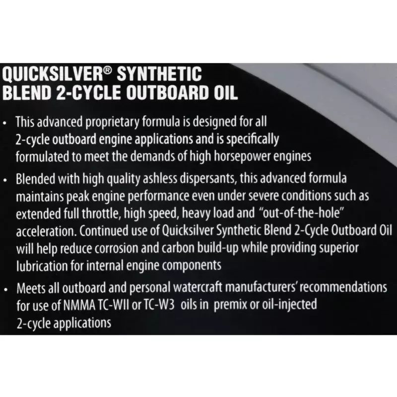 Quicksilver-زيت بحري ممتاز ، 2-Stroke ، مزيج اصطناعي ، 1 جالون