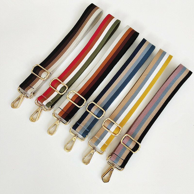 Accessoires Voor Damestassen Met Riem 3.8Cm All-In-One Tasband Gestreepte Brede Riem Verstelbare Verlengband